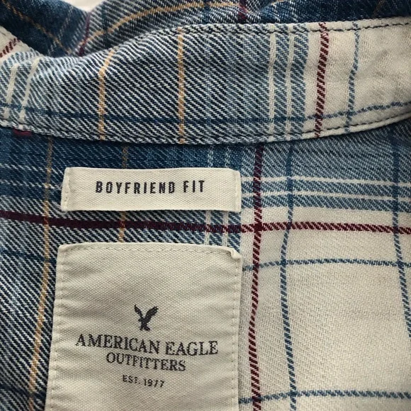 EUC 2 Women’s Cotton Plaid Plaid Flannel Shirts (Abercrombie & Eddie Bauer) - Picture 14 of 16